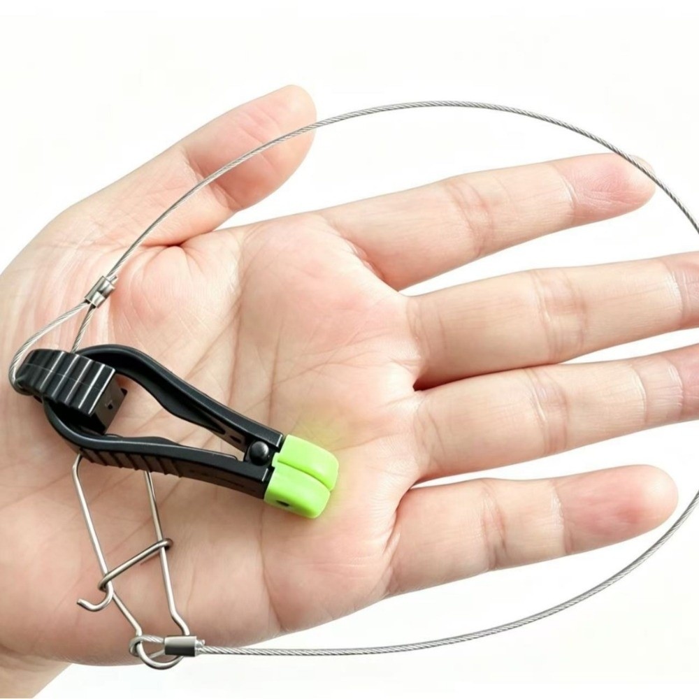Fishing Depth Finder - ヘビーデューティー深海牽引リリースクリップスチールワイヤークイックスプリッタートローリングリリースクリップロープクランプ付き調整可能