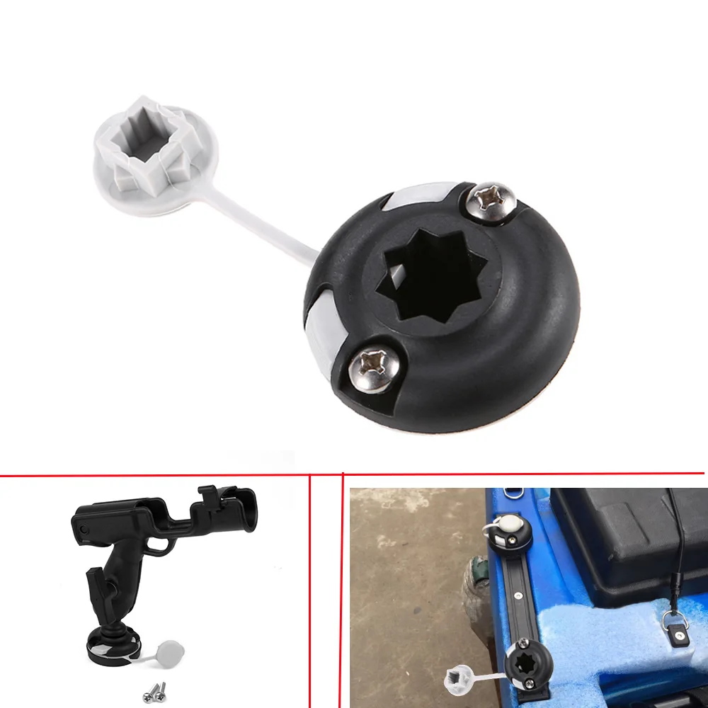Fish Finder Mount - 耐久性のあるナイロンカヌーカヤックスターマウントベースインフレータブルボート海釣りロッドホルダーマウントベースタックルキットアクセサリー