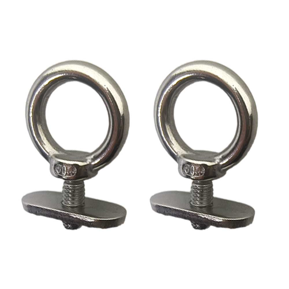 Fish Finder Mount - 2/4個 ステンレス鋼 調整可能 カヤックトラックマウント スライダーブロック ラウンドアイプレートネジ付き