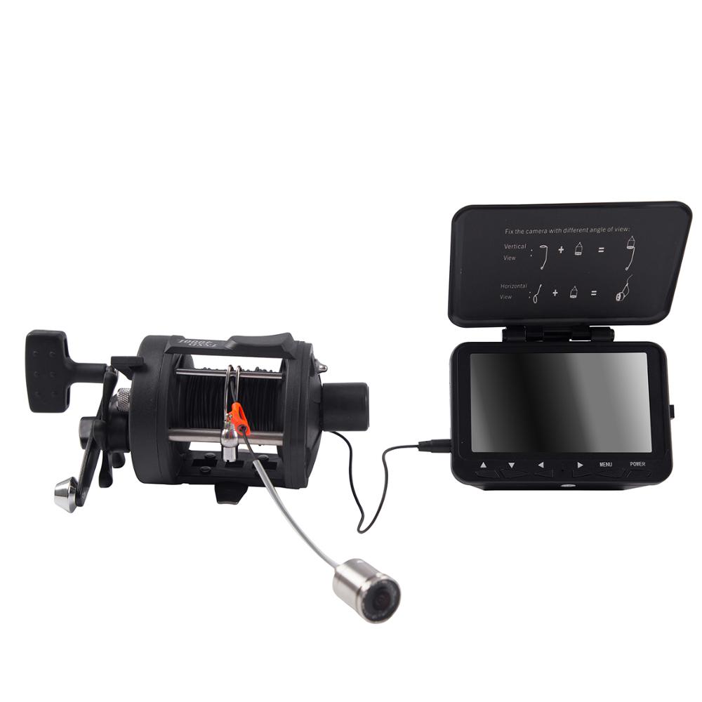 Underwater Camera - F06B ポータブル水中ビデオカメラ 15M 4.3インチ 魚釣り竿、ホイール、ケーブル、フック、フロート付き
